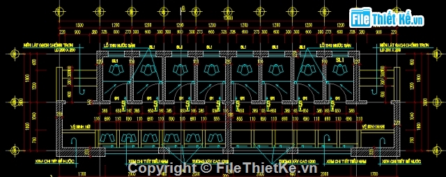 Bản vẽ,Bản vẽ autocad,nhà vệ sinh công trường